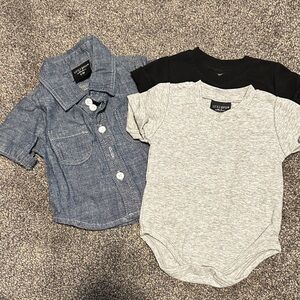 Little Bipsy Denim Top & 2 Onesies